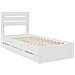 Struttura del letto Bianco 100 x 200 cm Legno Ingegnerizzato - Foto miniatura 4