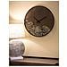 Orologio Da Parete Wood Leaf In Legno E Ferro Con Decoro Foglia - Foto miniatura 5