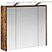 Mobiletto per specchio da bagno Rovere fumé 73,5 x 16 x 62,5 cm - Foto miniatura 5