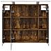 Mobiletto per specchio da bagno Rovere fumé 73,5 x 16 x 62,5 cm - Foto miniatura 7