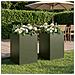 Vaso da giardino 2 pz Verde Oliva 40 x 40 x 75 cm - Foto miniatura 2