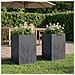 Vaso da giardino 2 pz Antracite 50 x 50 x 75 cm - Foto miniatura 2