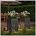 Vaso da giardino 2 pz Antracite 50 x 50 x 75 cm - Foto miniatura 3