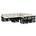 Set Divano da Giardino 12 pz Nero e Bianco Crema polyrattan - Foto miniatura 1