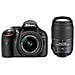 D5200 Nero Kit + AF-S DX 18-55 mm VR II + 55-300mm VR Sensore CMOS 24.1 Mpx Display 3" Filmati Full HD Stabilizzato - Foto miniatura 1