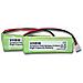 2x Nimh Batteria 500mah (2.4v) Per Telefono Fisso Cordless Medion Md83242, Md83282 Sostituisce Vt50aaaalh2bmjz, Gp1010, Gphc05rn01. - Foto miniatura 1