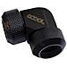 Eiszapfen 13mm Hardtube Compression Fitting 90° L-connector For Plexi- Brass Tubes (rigid Or Hard Tubes) - Knurled - Deep Black - Foto miniatura 1