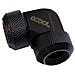Eiszapfen 13mm Hardtube Compression Fitting 90° L-connector For Plexi- Brass Tubes (rigid Or Hard Tubes) - Knurled - Deep Black - Foto miniatura 7
