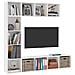 Set Mobili Libreria /Porta TV 3 pz Bianco 180x30x180 cm - Foto miniatura 3