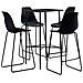 Set Da Bar 5 Pz In Plastica Nero - Foto miniatura 1