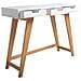 Venta-stock Tavolo Console Miranda 3 Cassetti Bianco, Legno Massello Piede - Foto miniatura 2