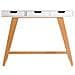 Venta-stock Tavolo Console Miranda 3 Cassetti Bianco, Legno Massello Piede - Foto miniatura 1