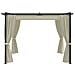 Gazebo con Tende 3x3 m Crema in Acciaio - Foto miniatura 2