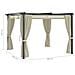 Gazebo con Tende 3x3 m Crema in Acciaio - Foto miniatura 6