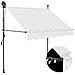 Tenda da Sole Retrattile Manuale con LED 200 cm Crema - Foto miniatura 1