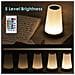 Comodino Lampada Luce Di Notte Di Tocco Led Usb Ricaricabile Telecomando Dimmable Muti-colori Lampada Portatile Per Camera Soggiorno Camping Kids Baby Base In Legno - Foto miniatura 3