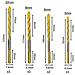 Sctba5 Multi-material Tile Drill Bit Impostati Per Ceramica Marmo Granito Con Porcellana Resistente Storage Box - Foto miniatura 2