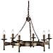 Lampadario A 6 Luci Finitura Bronzo Antico, Attacco E14 - Foto miniatura 2