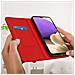 Custodia Samsung Galaxy A32 5g Portacarte Supporto Video Vera Pelle Rossa - Foto miniatura 3