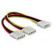 Y-Cable Power > 2x 4pin Molex 4pin Molex 4pin Molex cavo di interfaccia e adattatore - Foto miniatura 1