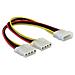 Y-Cable Power > 2x 4pin Molex 4pin Molex 4pin Molex cavo di interfaccia e adattatore - Foto miniatura 2