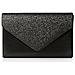 Womens Kelly Glitter Busta Pochette Partito Prom Borsa Frizione Nero (black (black)) Taglia Unica - Foto miniatura 1