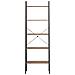 Scaffale Autoportante 5 Ripiani Marrone Scuro Nero 56x35x174 Cm - Foto miniatura 3