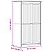 Armadio BODO 99x53,5x173 cm Legno Massello Pino Bianco Marrone - Foto miniatura 6