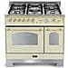 Cucina Elettrica RBID96GVGTE /CI 5 Fuochi a Gas 2 Forni Elettrici Multifunzione Dimensioni 90.5 x 90 cm Colore Avorio - Foto miniatura 1