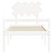 Letto per Anziani con Testiera Bianco Single in Legno Massello - Foto miniatura 7