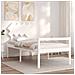 Letto per Anziani con Testiera Bianco Single in Legno Massello - Foto miniatura 9