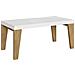 Tavolo Allungabile 90x180/440 Cm Naxy Mix Piano Bianco Frassino - Gambe Noce - Bianco Frassino /quercia Natura - Foto miniatura 6