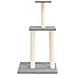 Albero Per Gatti Con Tiragraffi In Sisal Grigio Chiaro 85,5 Cm - Foto miniatura 2