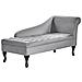 Chaise Longue Versione Destra Pessac Velluto Grigio Chiaro Con Contenitore - Foto miniatura 3