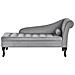 Chaise Longue Versione Destra Pessac Velluto Grigio Chiaro Con Contenitore - Foto miniatura 5