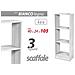 Trade Shop - Libreria 3 Ripiani Scaffale 105x40x24cm Mensole In Legno Bianco Moderno 768934 - Foto miniatura 1
