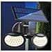 Faro Pannello Solare Ricaricabile Faretto 56 Led Sensore Rileva Movimento - Foto miniatura 2