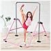 Barra Per Ginnastica E Danza Per Bambini Pieghevole Sbarra Fitness Acciaio Rosa - Foto miniatura 5