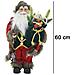 Statuina Babbo Natale Addobbo Statuetta 60cm Vestiti In Tessuto E Sacco Natalizio - Foto miniatura 2