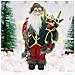 Statuina Babbo Natale Addobbo Statuetta 60cm Vestiti In Tessuto E Sacco Natalizio - Foto miniatura 1