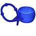 Pinza Per Palline Da Golf In Silicone Con Portachiavi - Blu - Foto miniatura 2