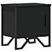 Comodino Nero 40x30x40 Cm In Legno Multistrato - Foto miniatura 2