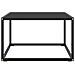 Tavolino Da Salotto Nero Con Vetro Nero 60x60x35 Cm - Foto miniatura 1