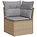 Set di Sofà da Giardino 9 Pezzi con Cuscini Beige Rattan Sintetico - Foto miniatura 8