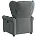 Poltrona Elettrica Reclinabile Grigio Scuro in Tessuto - Foto miniatura 6