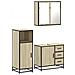 Set Mobili da Bagno 3 pz Rovere Sonoma in Legno Multistrato - Foto miniatura 1