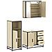 Set Mobili da Bagno 3 pz Rovere Sonoma in Legno Multistrato - Foto miniatura 6