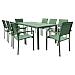 Set Di Mobili Da Giardino Bari In Textilene Verde Salvia, 8 Posti - Alluminio Verde Salvia - Foto miniatura 1