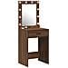 Tavolo da toeletta con luci LED Rovere marrone 50x41x135 cm - Foto miniatura 3