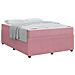 Struttura letto con materasso Rosa 140 x 200 cm Velluto - Foto miniatura 3